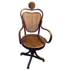 Antique 20th Century Wood Tonet Italian Barber Chair