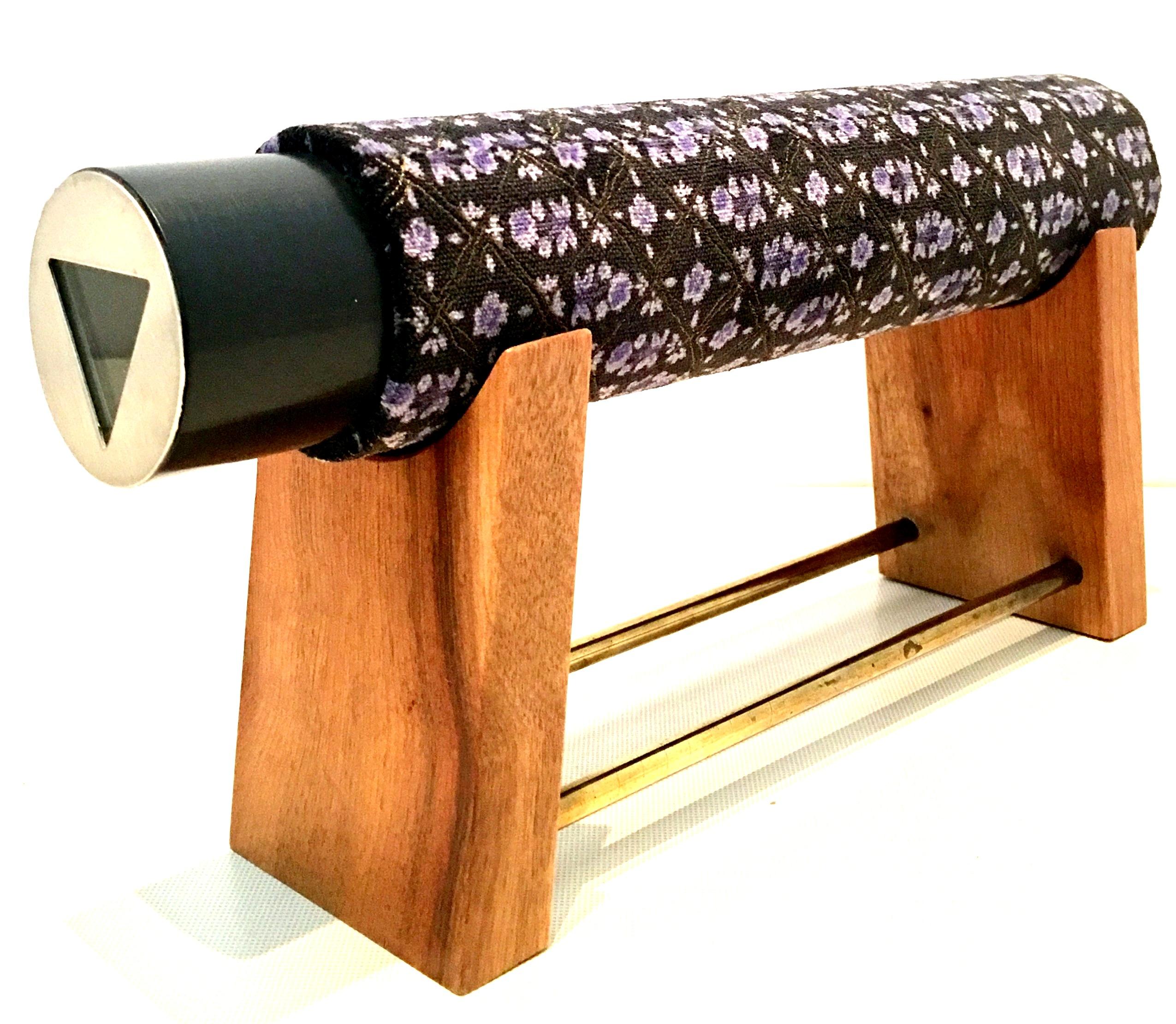 20th Century Wood and Velvet Handcrafted Kaleidoscope by, Craig Huber S/5 1