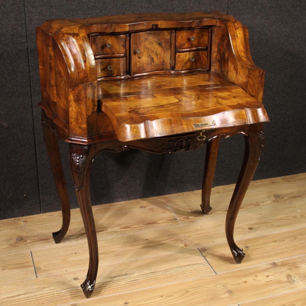 Bois 20th Century Wood Venetian Bureau Desk, 1950 en vente