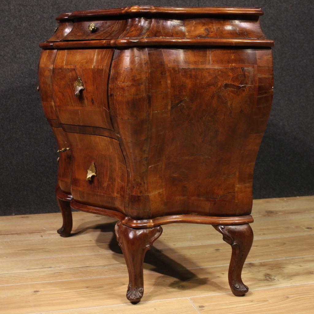 Italian 20th Century Wood Venetian Commode 2 Drawers, 1950 in vendita