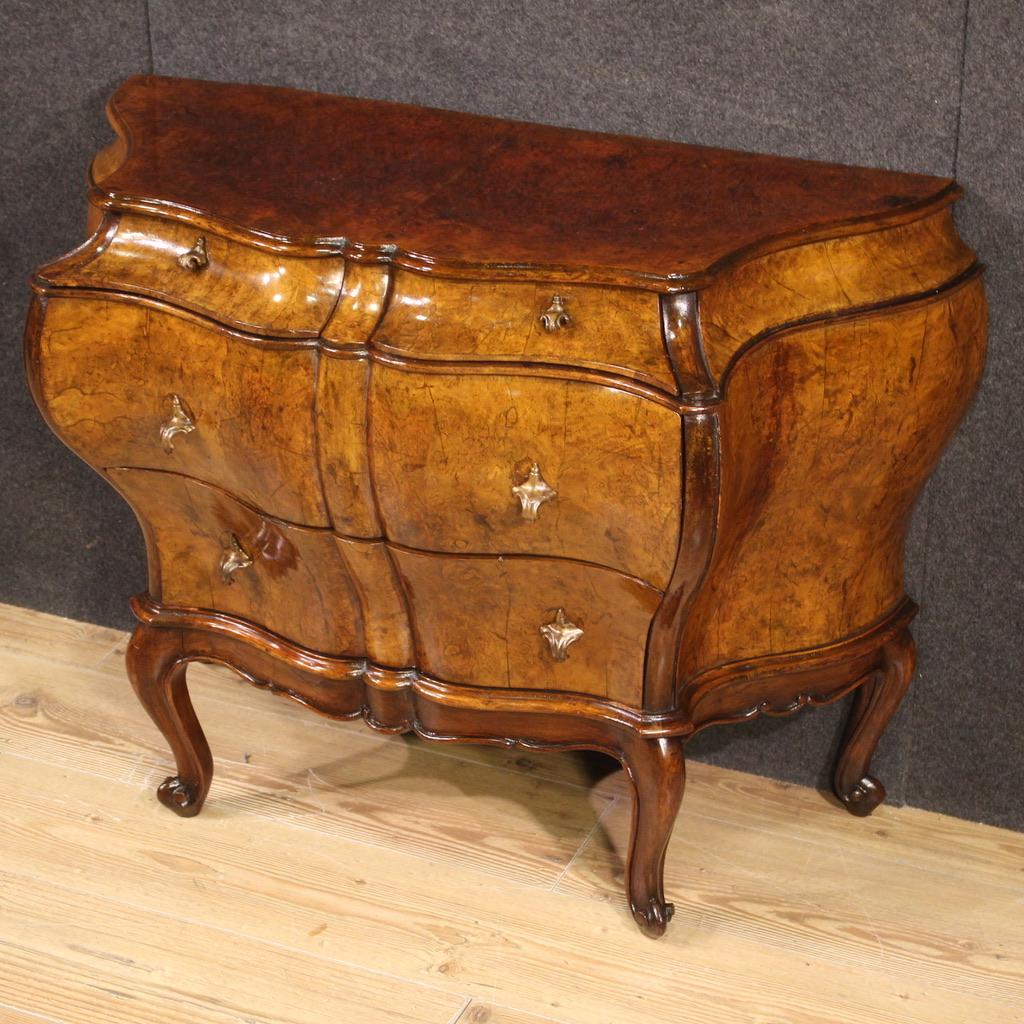 20th Century Wood Venetian Dresser 2 Drawers, 1950s For Sale 4