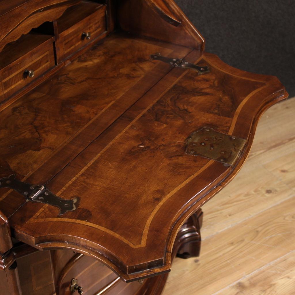 20th Century Wood Venetian Small Bureau Desk, 1950 In condizioni buone in vendita a Vicoforte, Piedmont