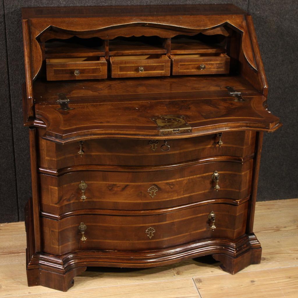 Mid-20th Century 20th Century Wood Venetian Small Bureau Desk, 1950 in vendita