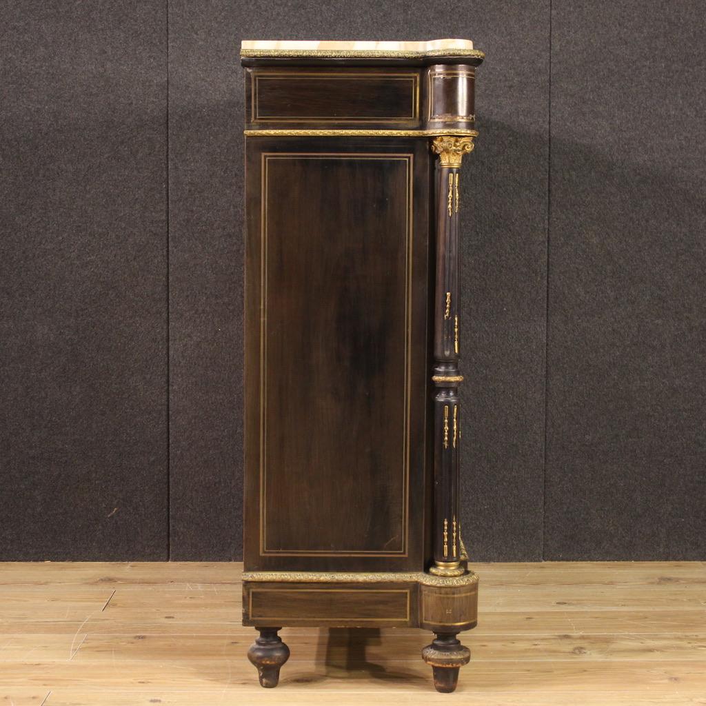20th Century Wood with Marble Top French Boulle Style Display Cabinet, 1920 3