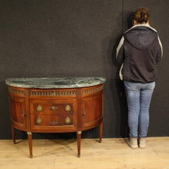 20th Century Wood with Marble Top French Louis XVI Style Commode, 1950s