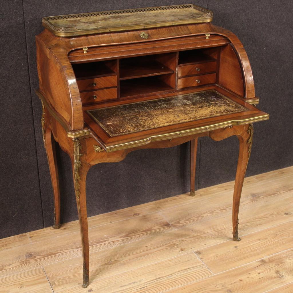 20th Century Wood with Marble Top French Napoleon III Roll-Top Bureau, 1870 2