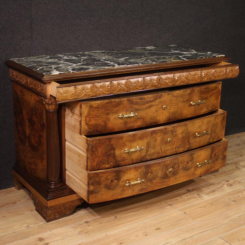 20th Century Wood with Marble Top Italian Empire Style Dresser, 1960 in vendita 5
