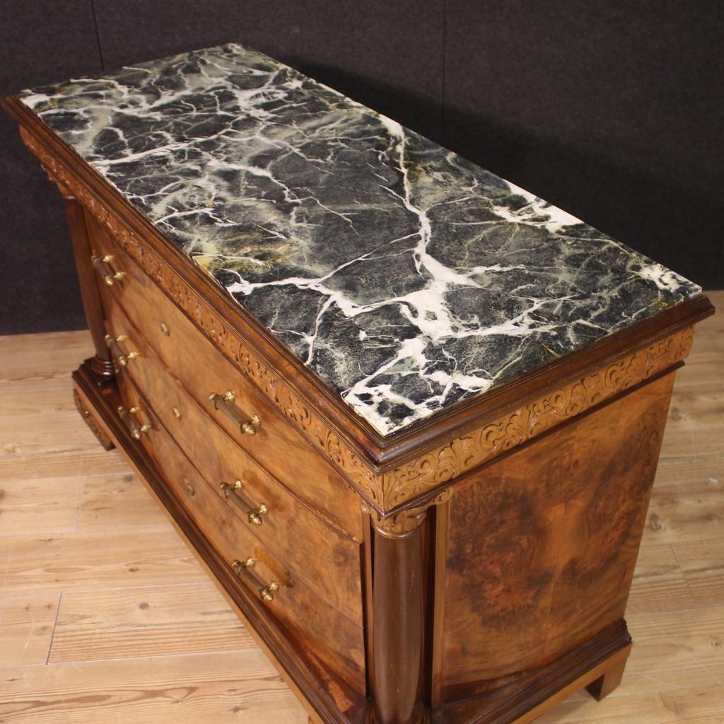 20th Century Wood with Marble Top Italian Empire Style Dresser, 1960 in vendita 1