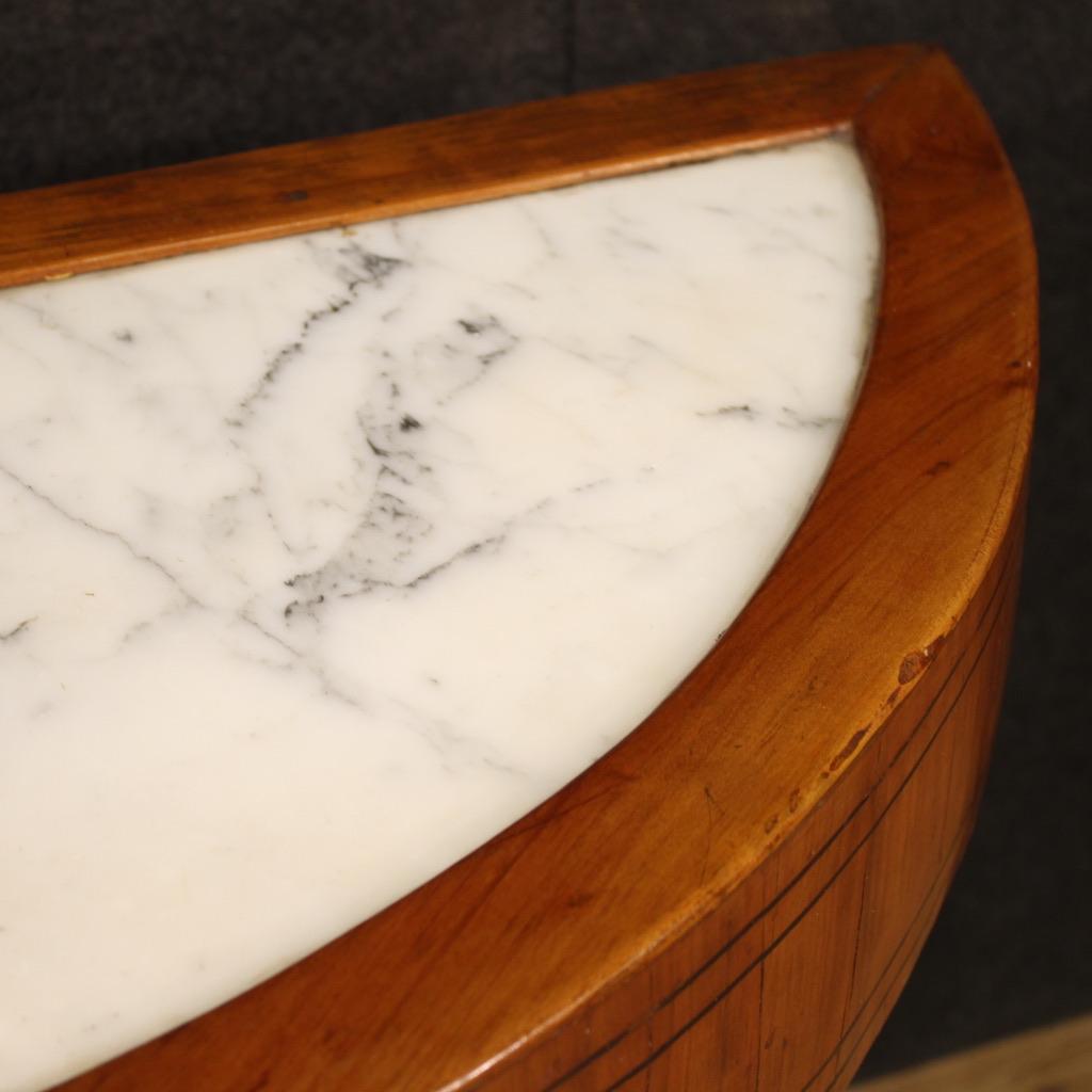 20th Century Wood with Marble Top Louis XVI Style Console Table, 1950 For Sale 6