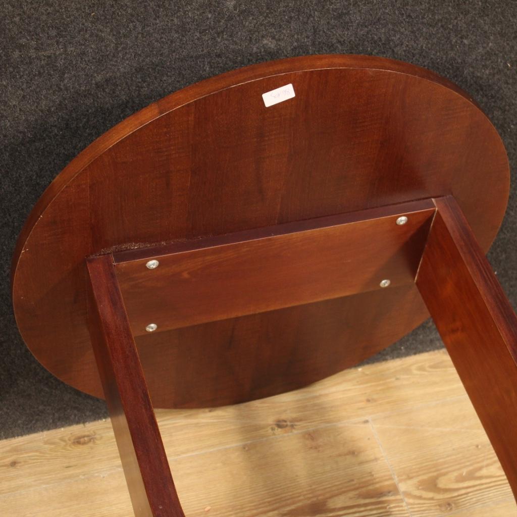 table basse en bois et décorations métalliques du 20e siècle, design italien, 1970 en vente 1