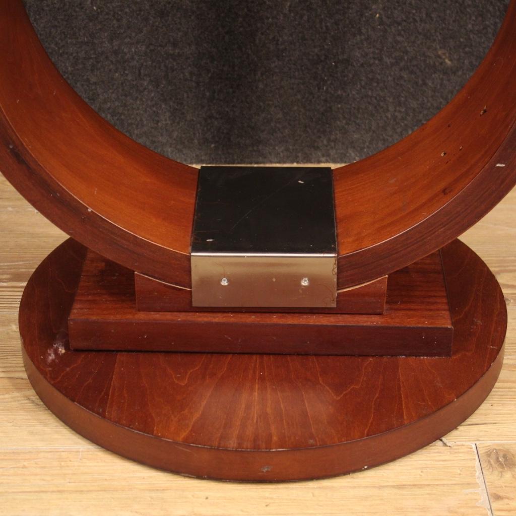 table basse en bois et décorations métalliques du 20e siècle, design italien, 1970 en vente 2