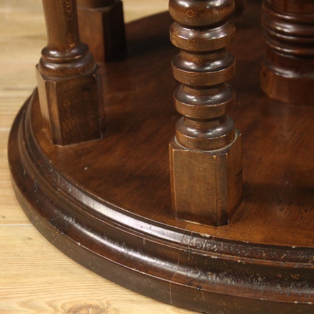 Italienischer Spieltisch aus Holz mit Onyx und Marmorplatte und Schachbrett aus dem 20. Jahrhundert im Angebot 8