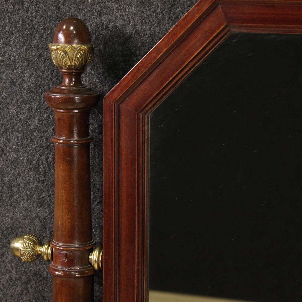 French table de toilette en bois avec plateau en onyx du 20e siècle, style Empire français, années 1920 en vente