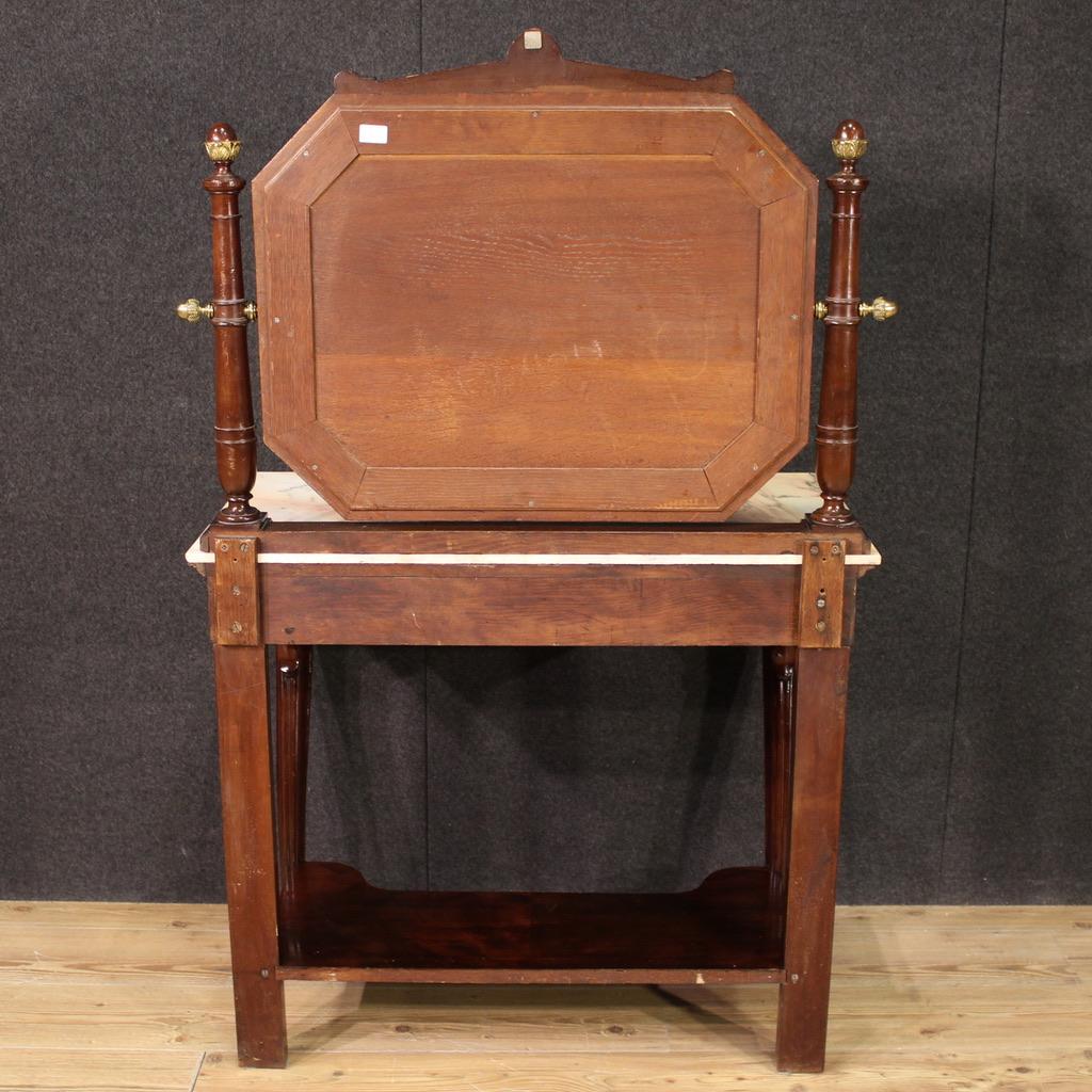 table de toilette en bois avec plateau en onyx du 20e siècle, style Empire français, années 1920 en vente 1