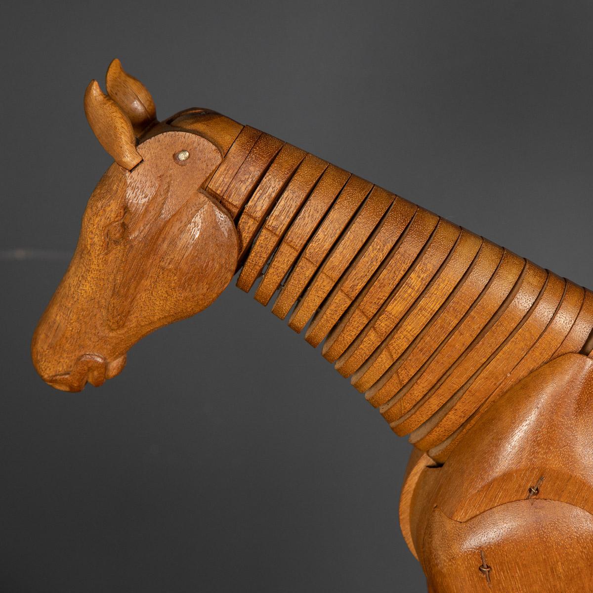 German 20th Century Wooden Artist's Lay Figure of a Horse, c.1970