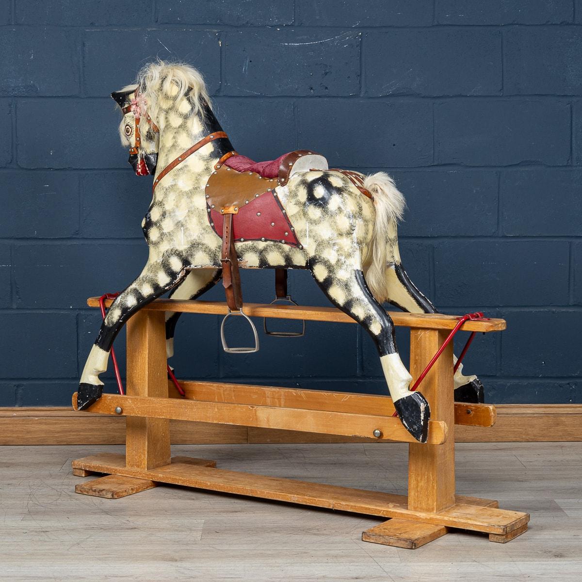Other 20th Century Wooden Childs Rocking Horse By Collinson, England c.1930 For Sale