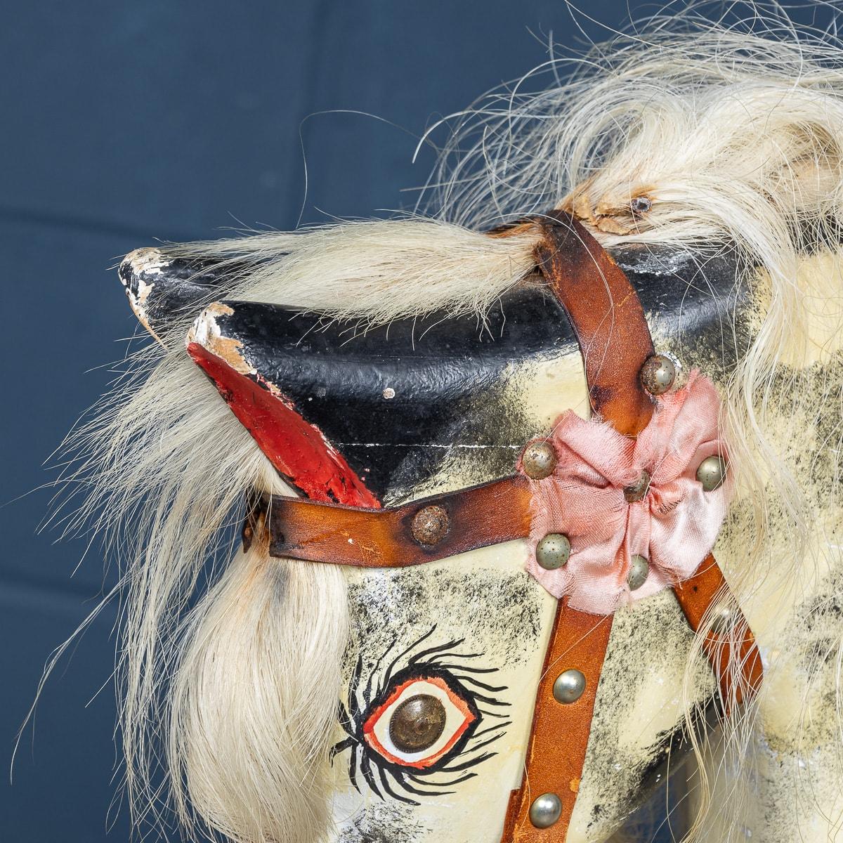 20th Century Wooden Childs Rocking Horse By Collinson, England c.1930 For Sale 3