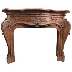 Antique 20th Century Wooden Fireplace