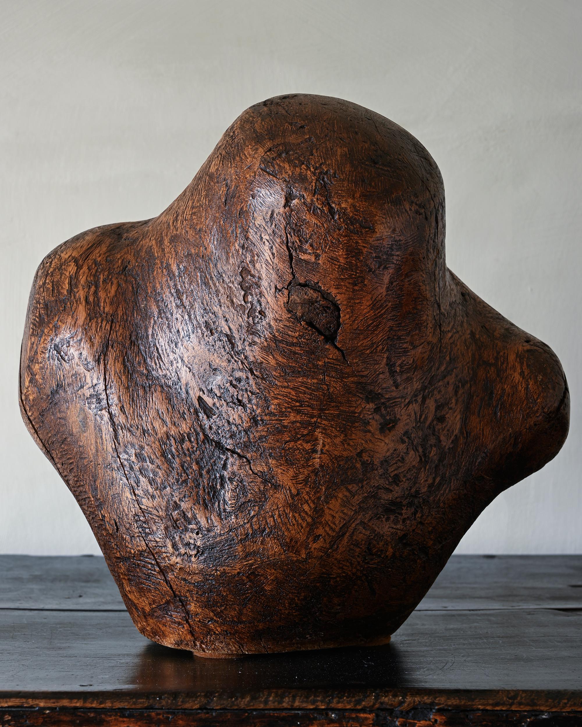 Danish 20th Century Wooden Organic Bust For Sale