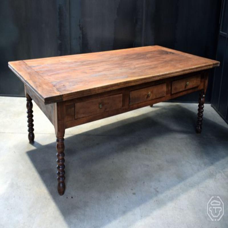 20th Century Wooden Passementier Table with Drawer, France, Lyon, 1880s For Sale 7