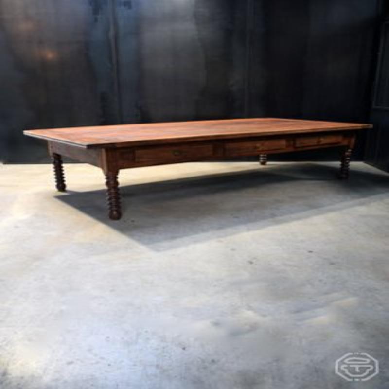 20th Century Wooden Passementier Table with Drawer, France, Lyon, 1880s For Sale 2