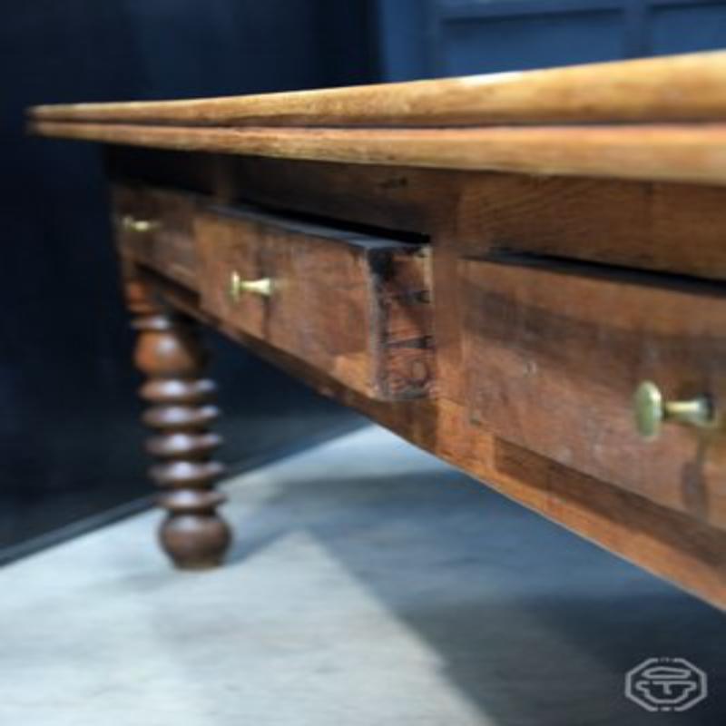 20th Century Wooden Passementier Table with Drawer, France, Lyon, 1880s For Sale 3