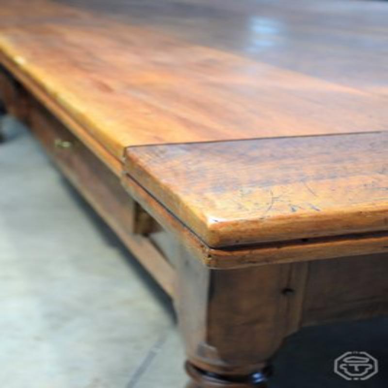 20th Century Wooden Passementier Table with Drawer, France, Lyon, 1880s For Sale 4