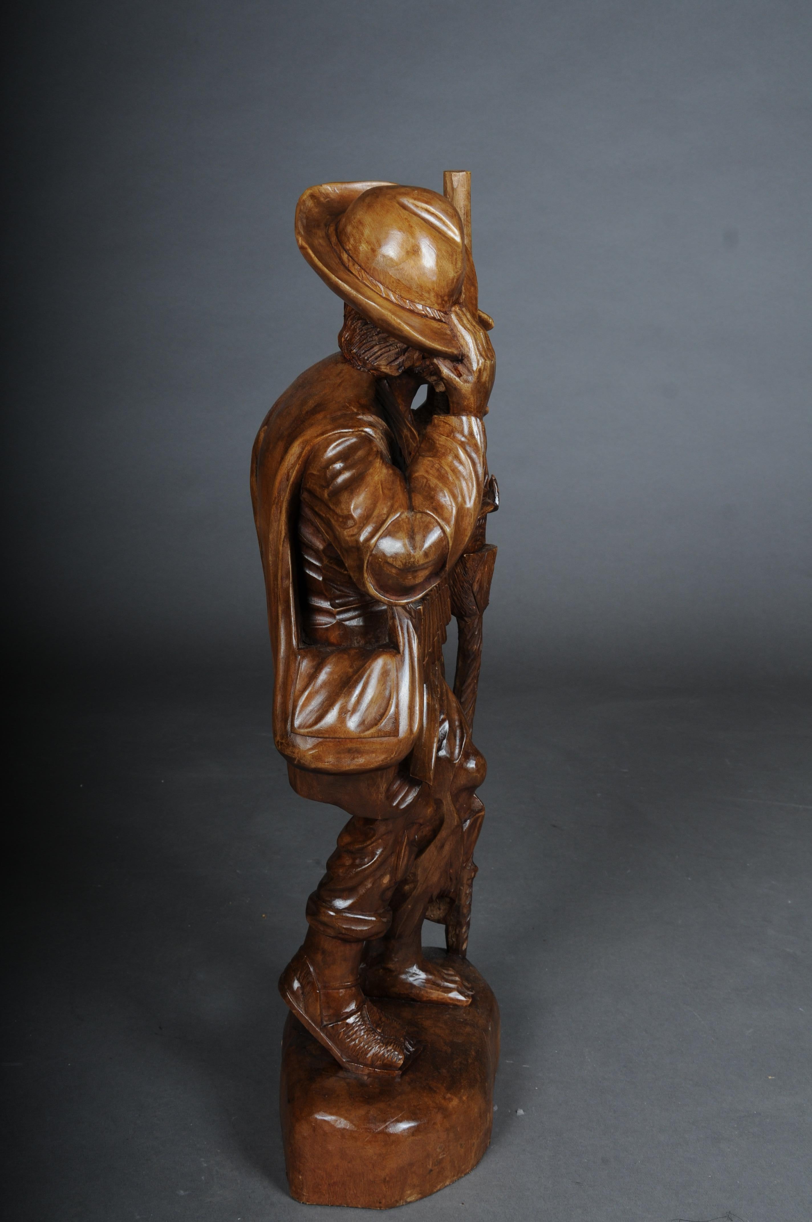 20th Century wooden sculpture, ranger made of lime tree, southern German For Sale 7