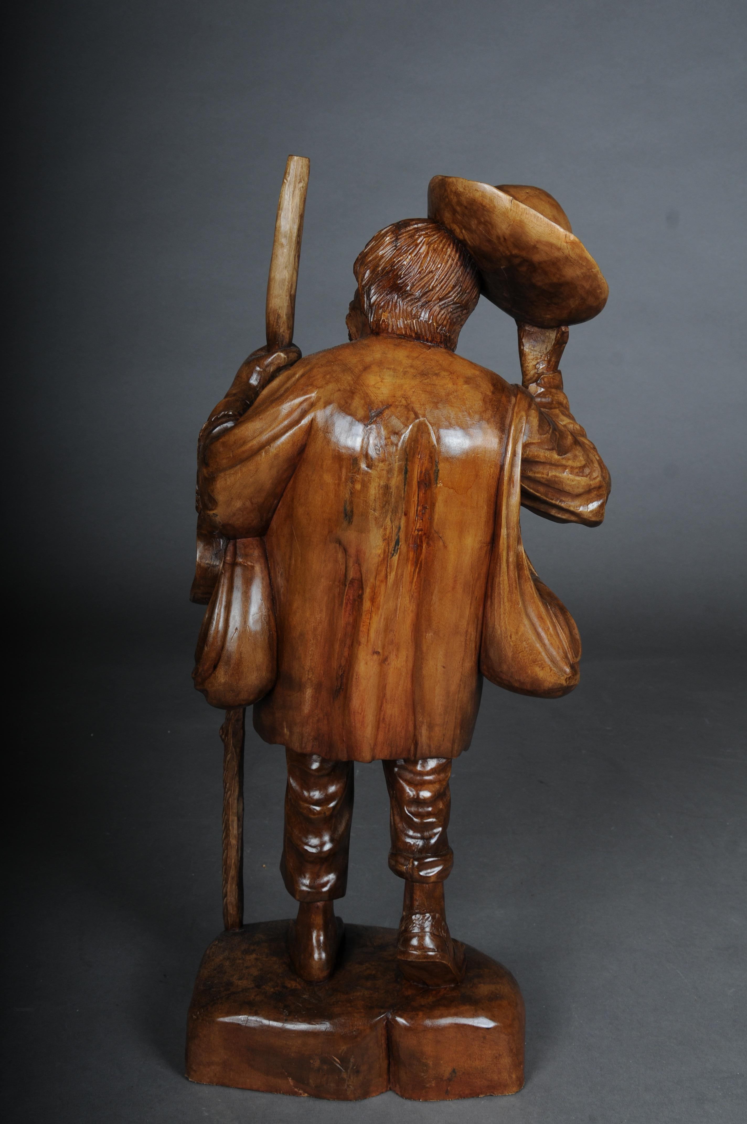 20th Century wooden sculpture, ranger made of lime tree, southern German For Sale 8