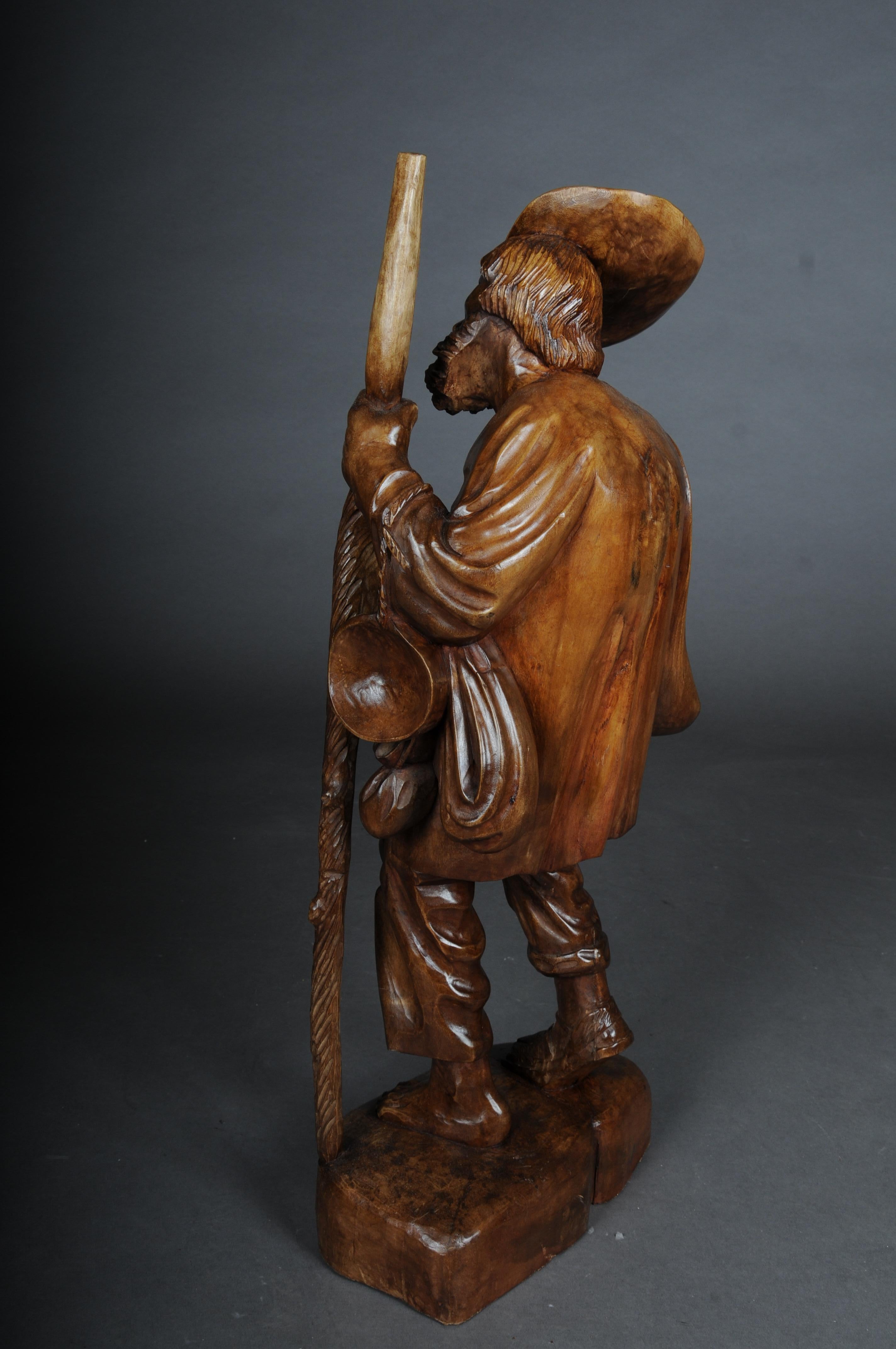 20th Century wooden sculpture, ranger made of lime tree, southern German For Sale 9