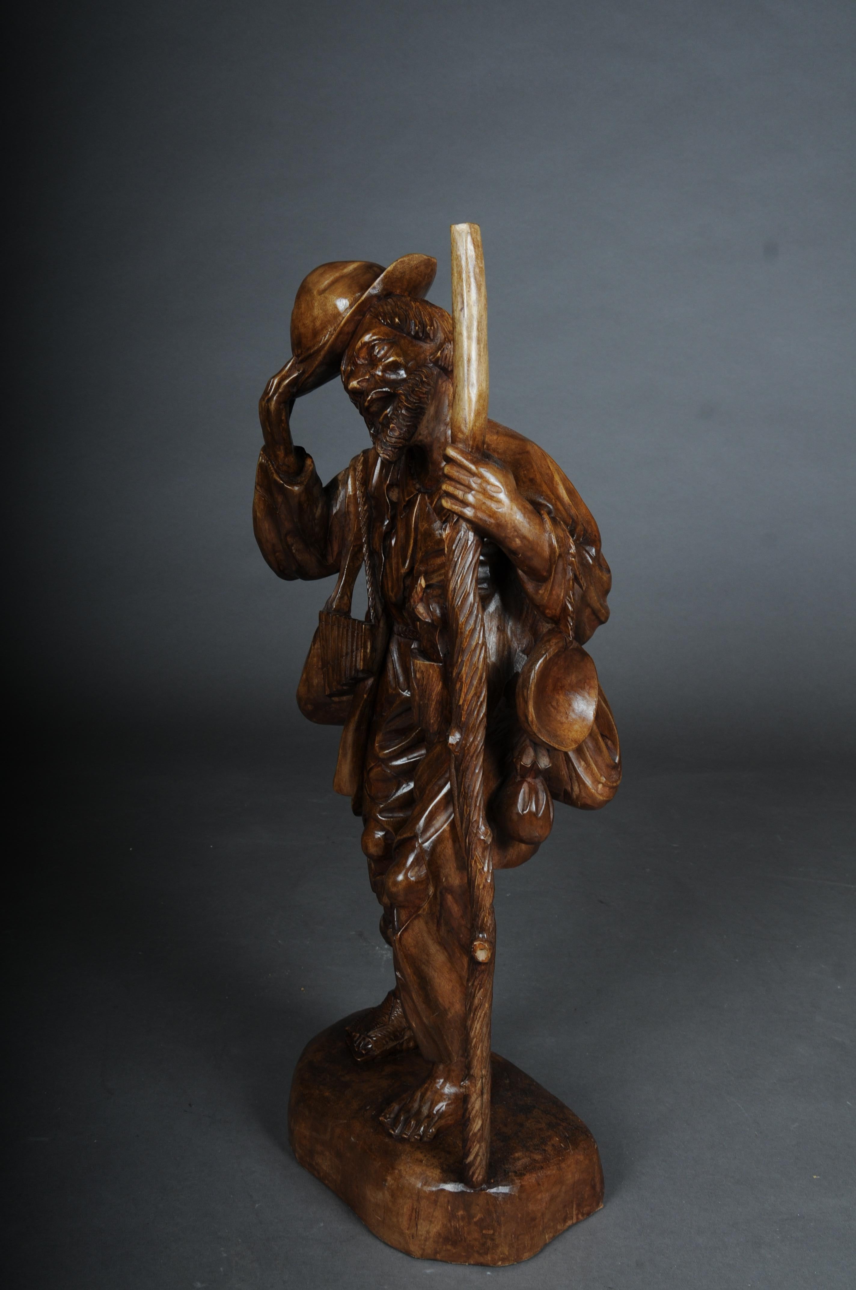 20th Century wooden sculpture, ranger made of lime tree, southern German For Sale 11
