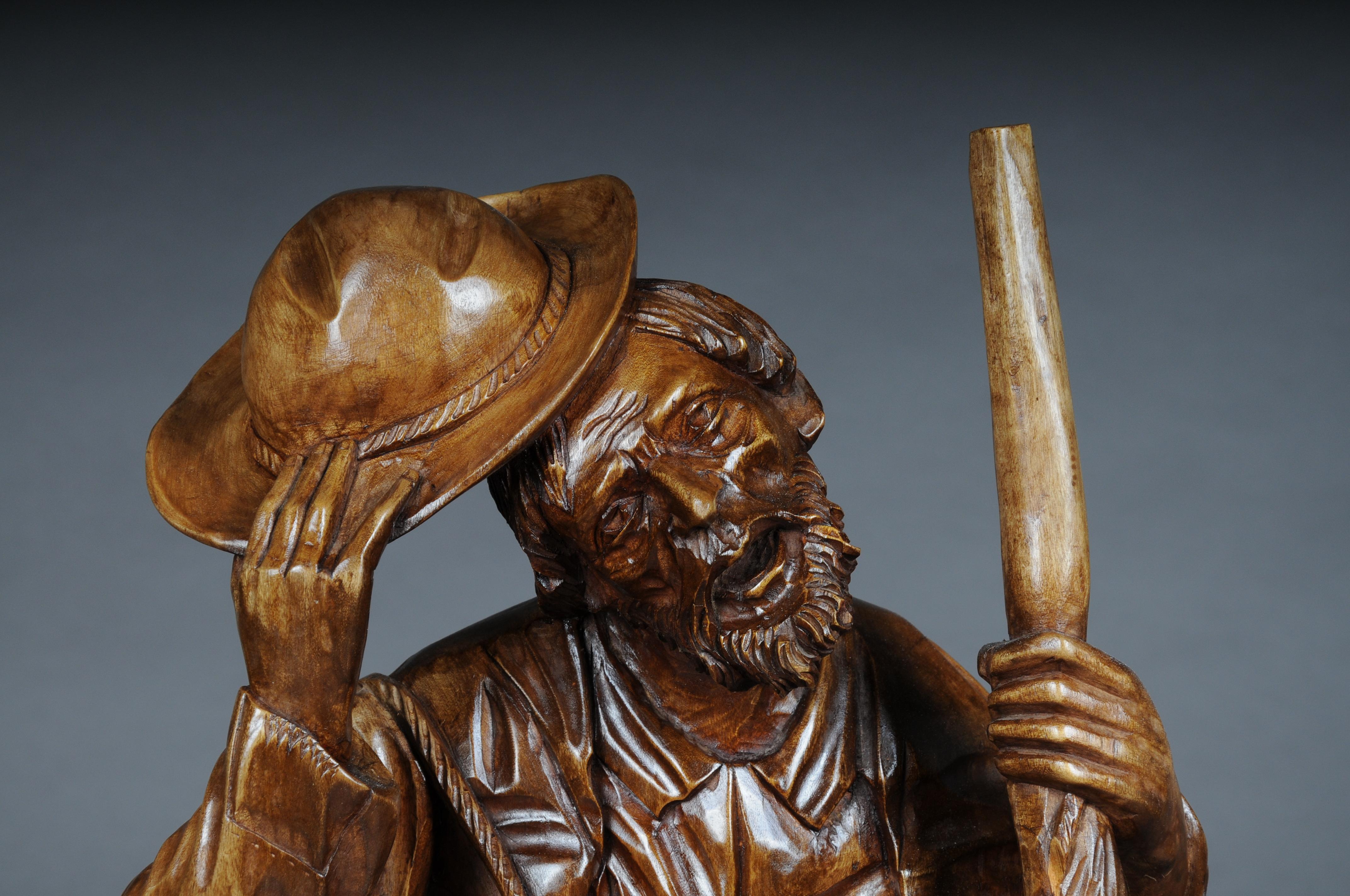 Hand-Carved 20th Century wooden sculpture, ranger made of lime tree, southern German For Sale