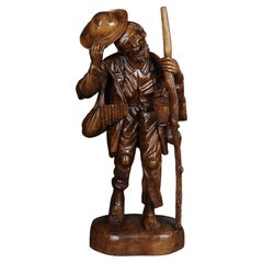 20th Century wooden sculpture, ranger made of lime tree, southern German