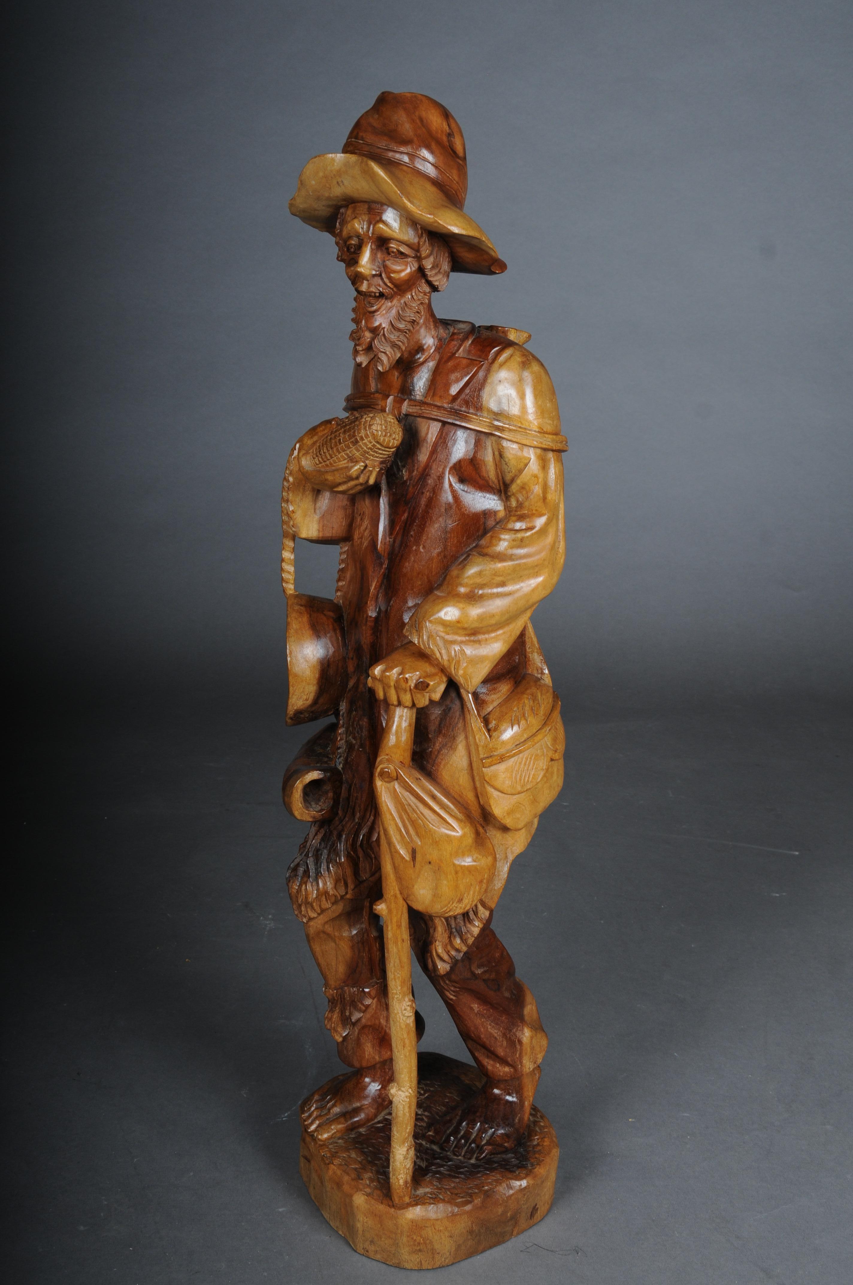 Escultura de madera del siglo XX Caminante con mazorca de maíz, Alemania del Sur en venta 2