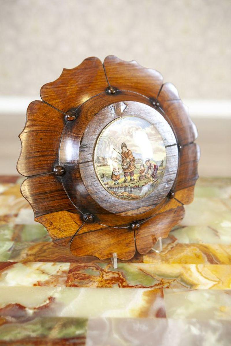 Decoración mural de madera del siglo XX con pintura de porcelana Holandés en venta