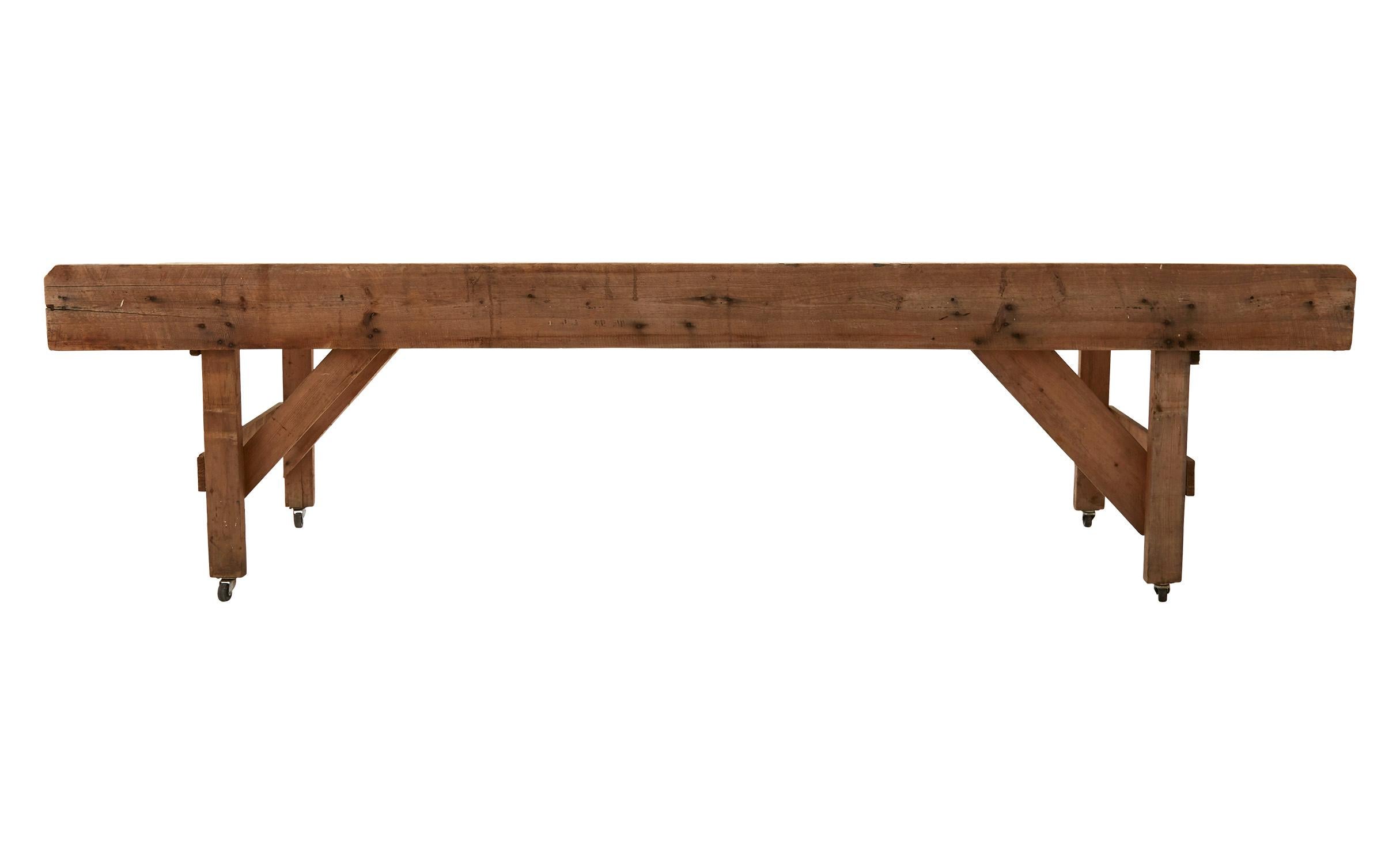 wooden prep table