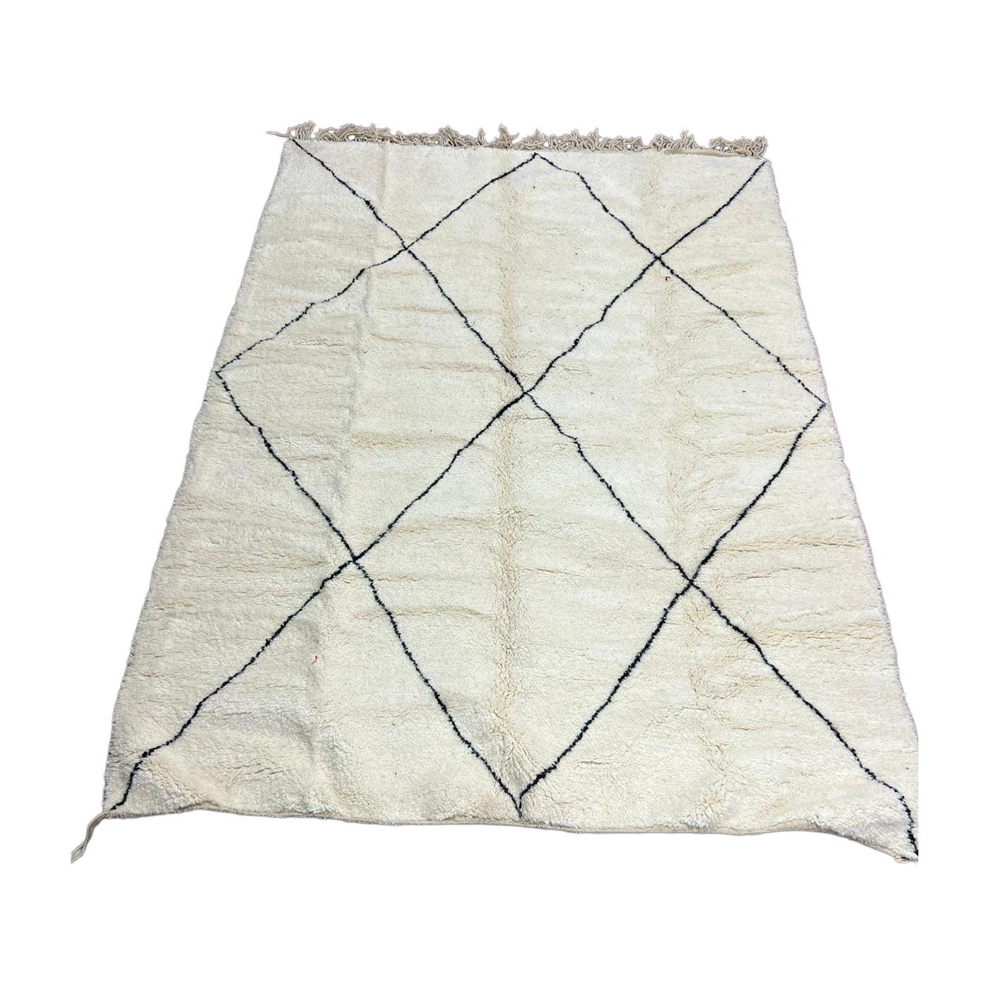 20th century wool carpet with geometric patterns For Sale