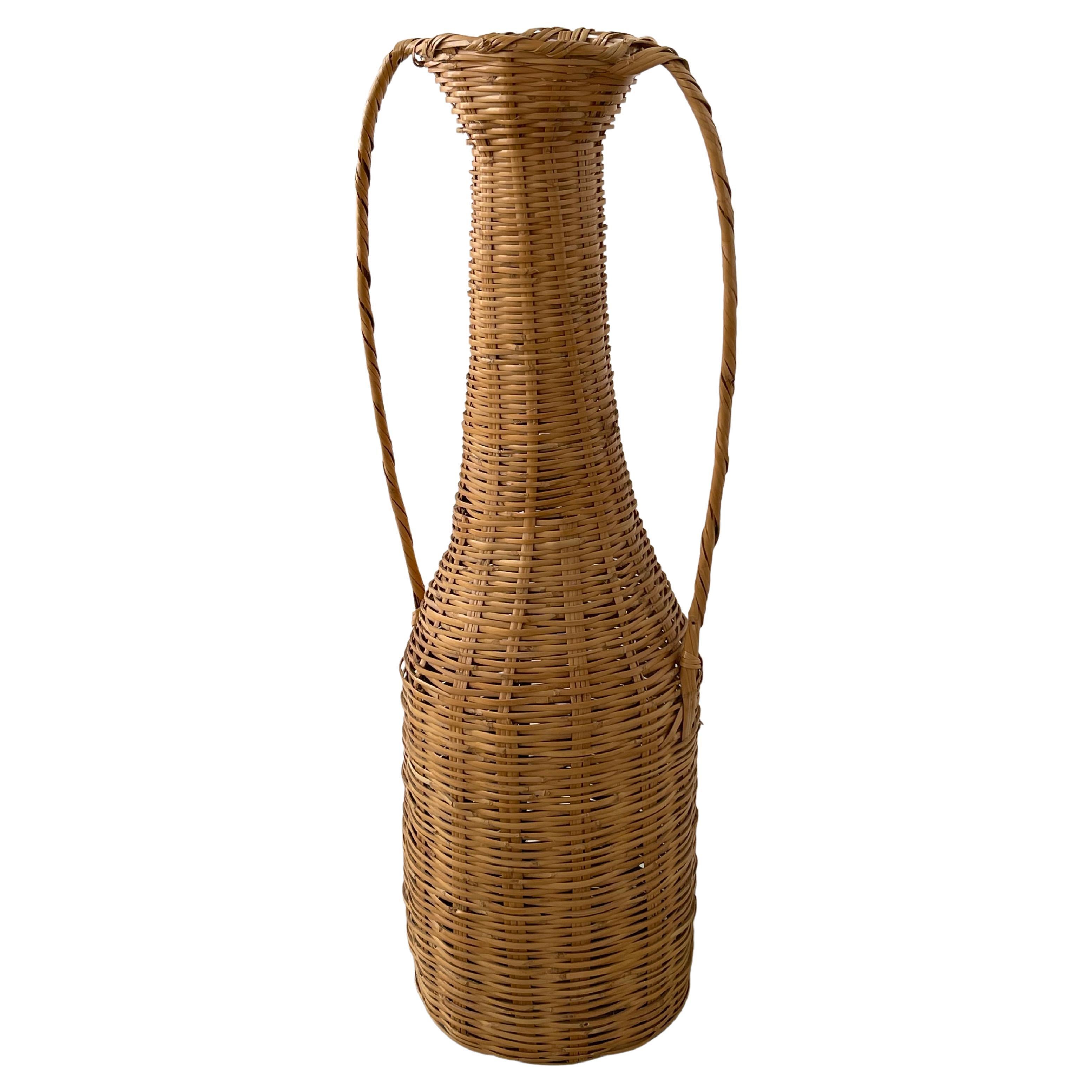 20th Century Woven Reed XL Vessel For Sale