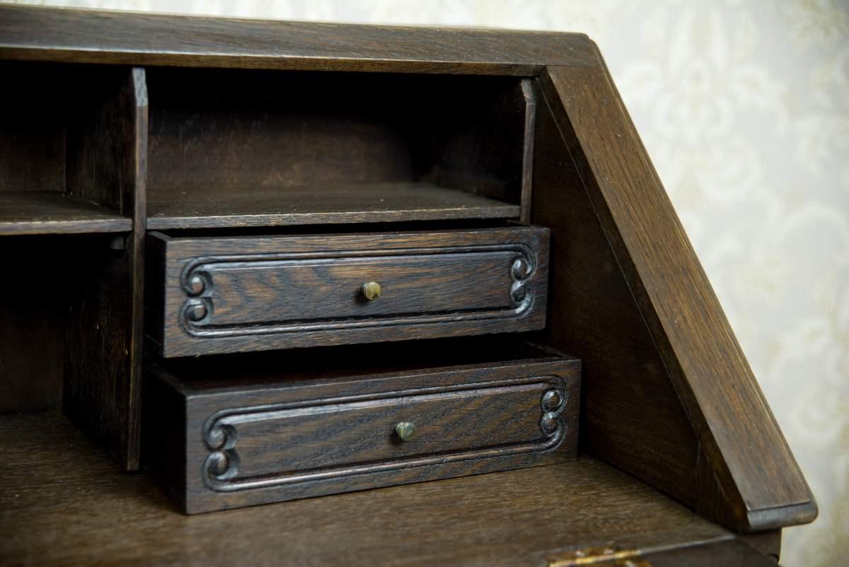 Ottone Scrittoio Rococò Revival in Oak marrone, inizio XX secolo in vendita