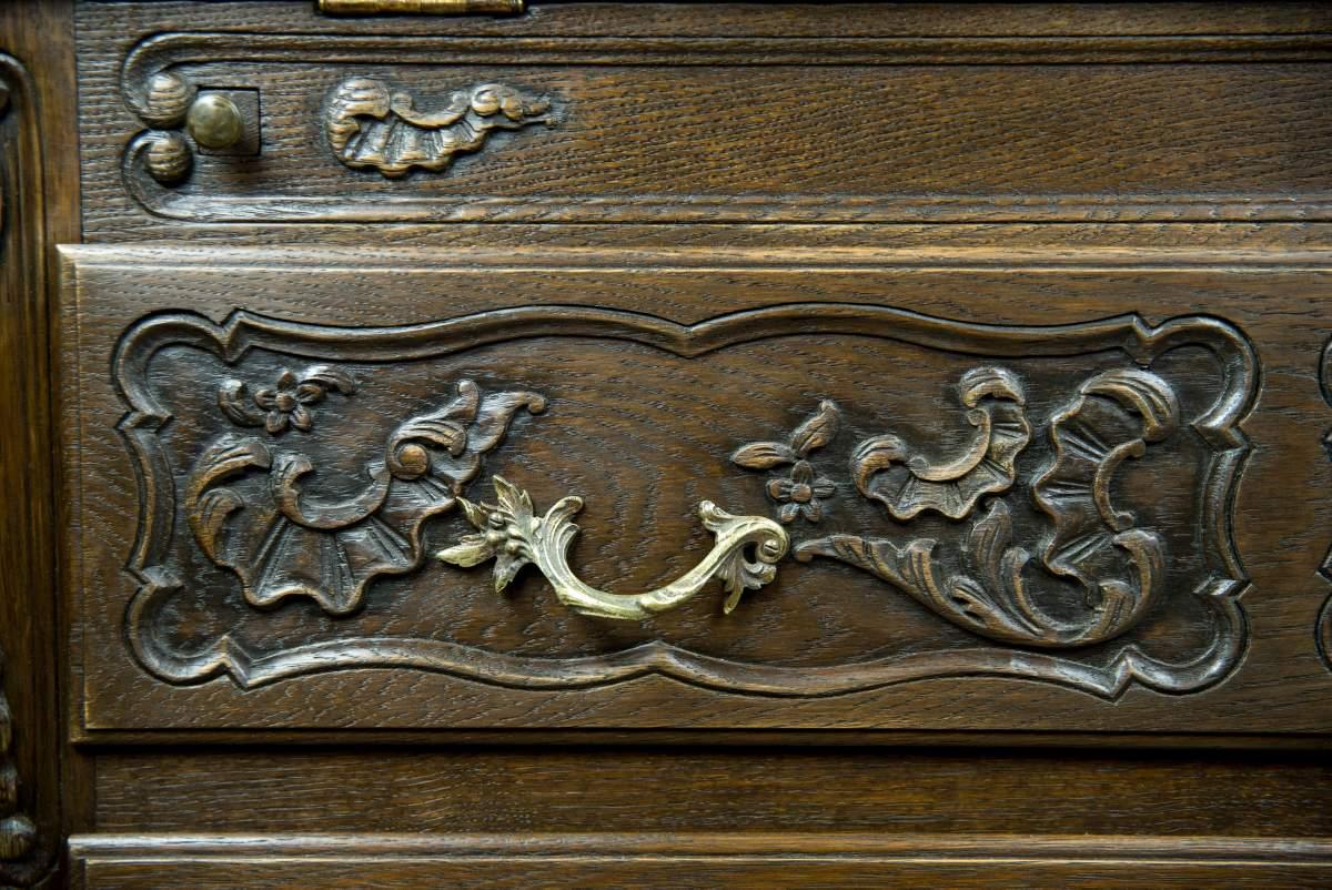Scrittoio Rococò Revival in Oak marrone, inizio XX secolo in vendita 3