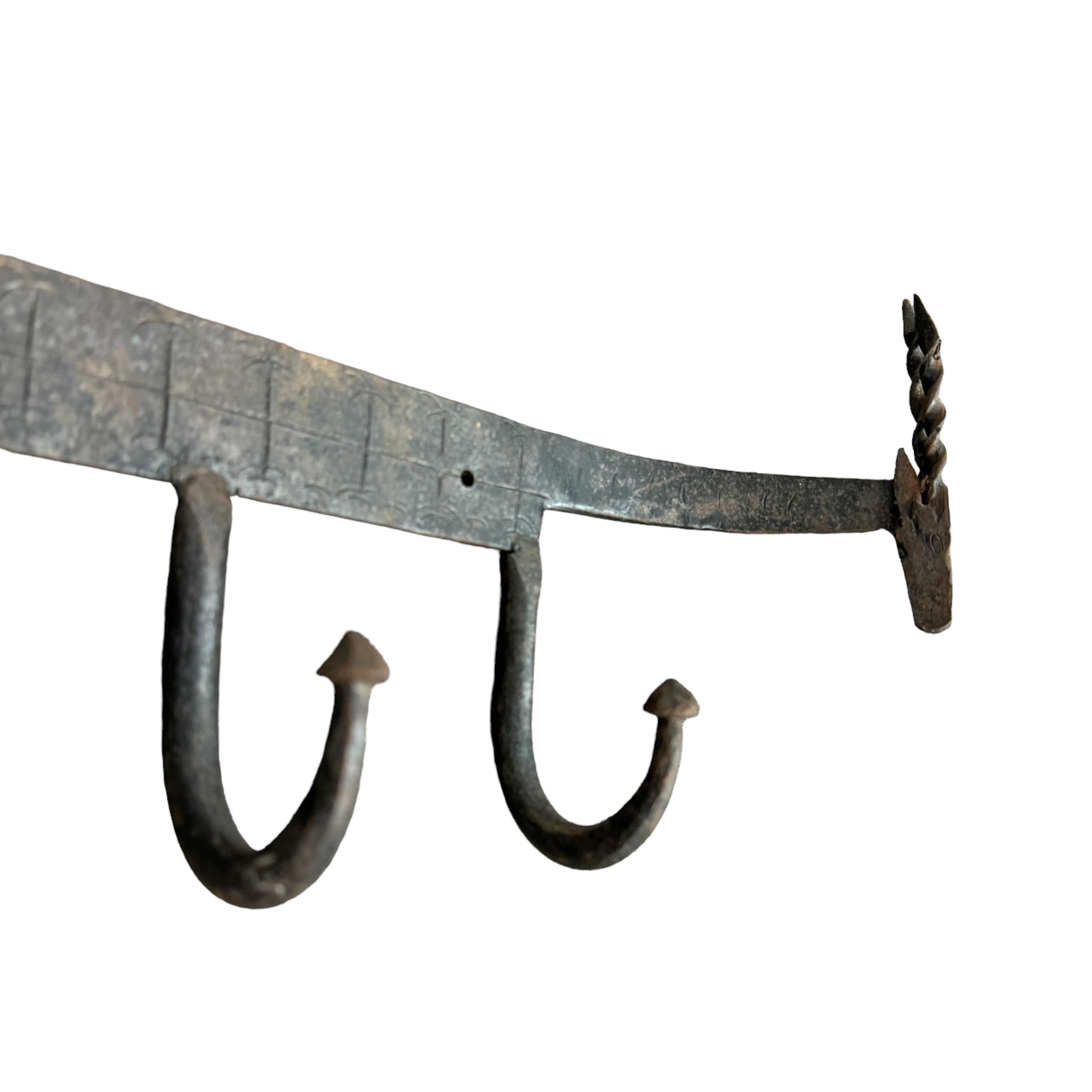 Wrought Iron 20th Century Wrought-Iron Antelope Coat or Hat Rack