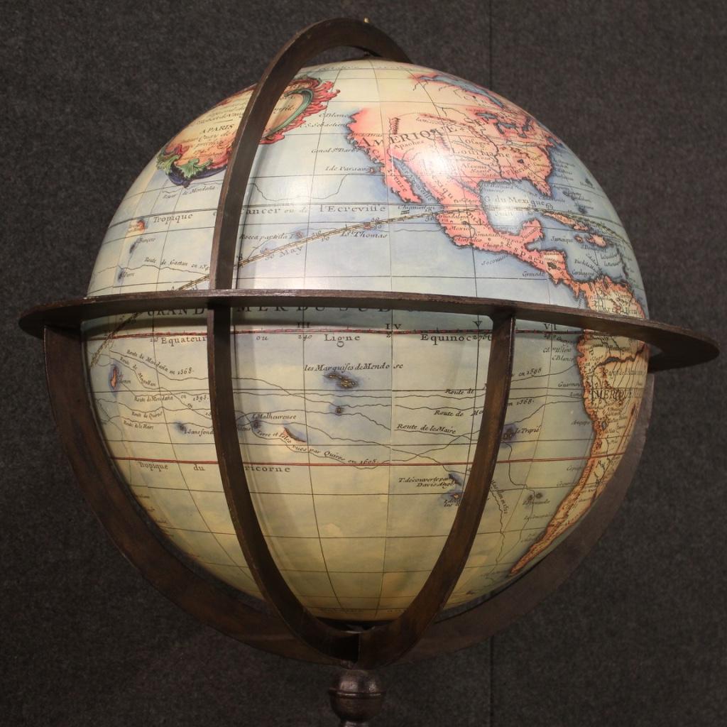 20th Century Wrought Iron Italian Globe, 1960 2