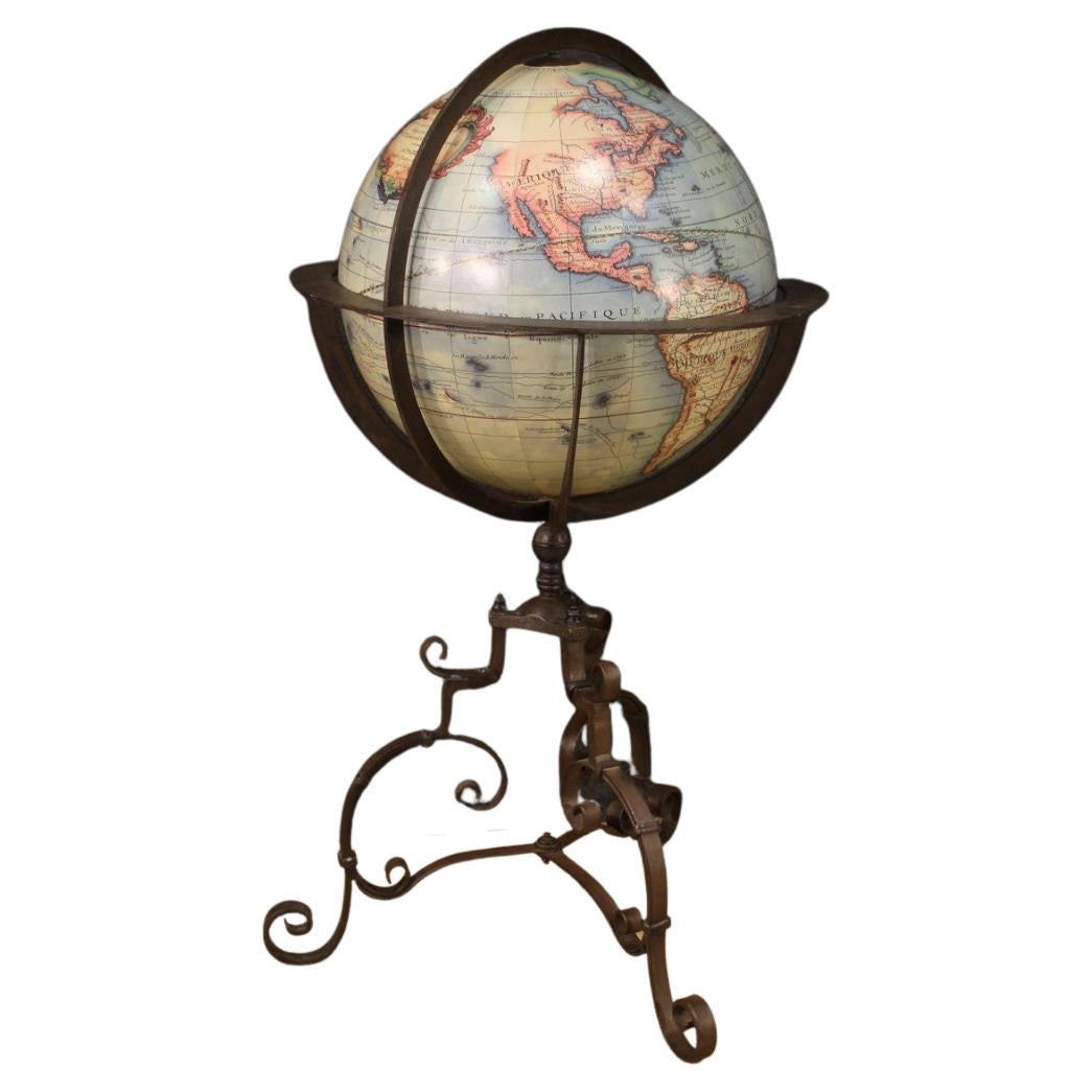 20th Century Wrought Iron Italian Globe, 1960