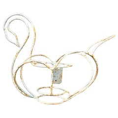 20th Century Wrought Iron Planter in the Shape of a Swan