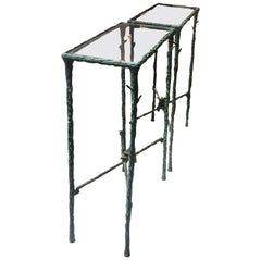 20th Century Wrought Iron Side Tables Inspired by Giacometti