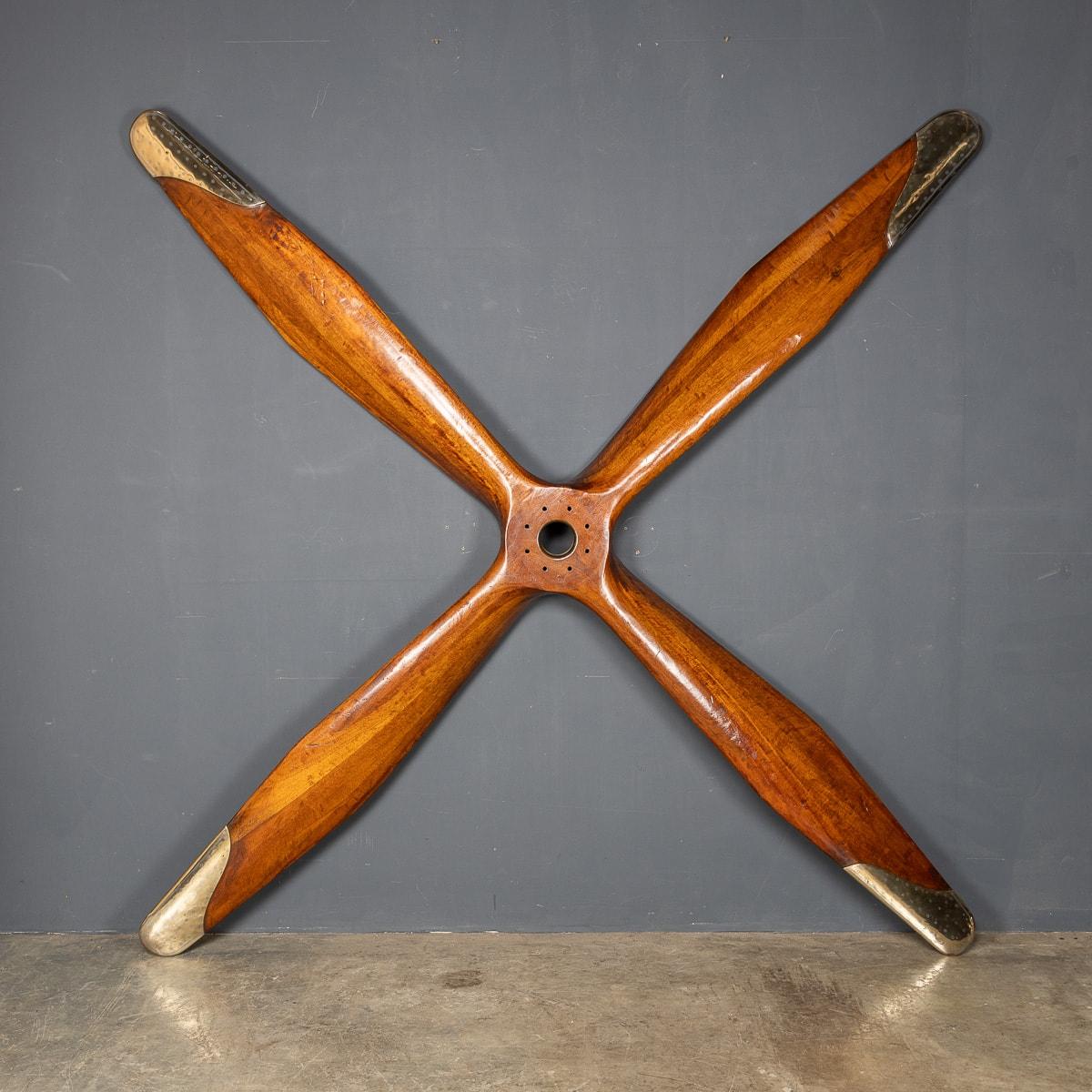 20th Century Wwi Fairey Hamble Baby Mahogany FourBlade Propeller, c.1917 at 1stDibs