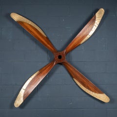 20th Century WWI Mahogany Four-Blade Propeller, c.1915