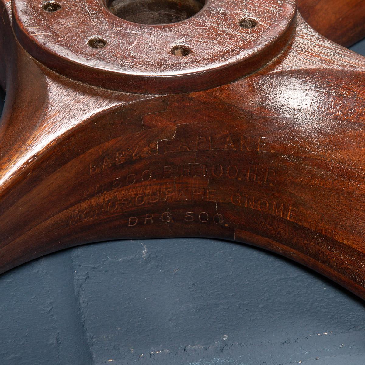 Early 20th Century 20th Century WWI Mahogany Four-Blade Propeller, c.1915