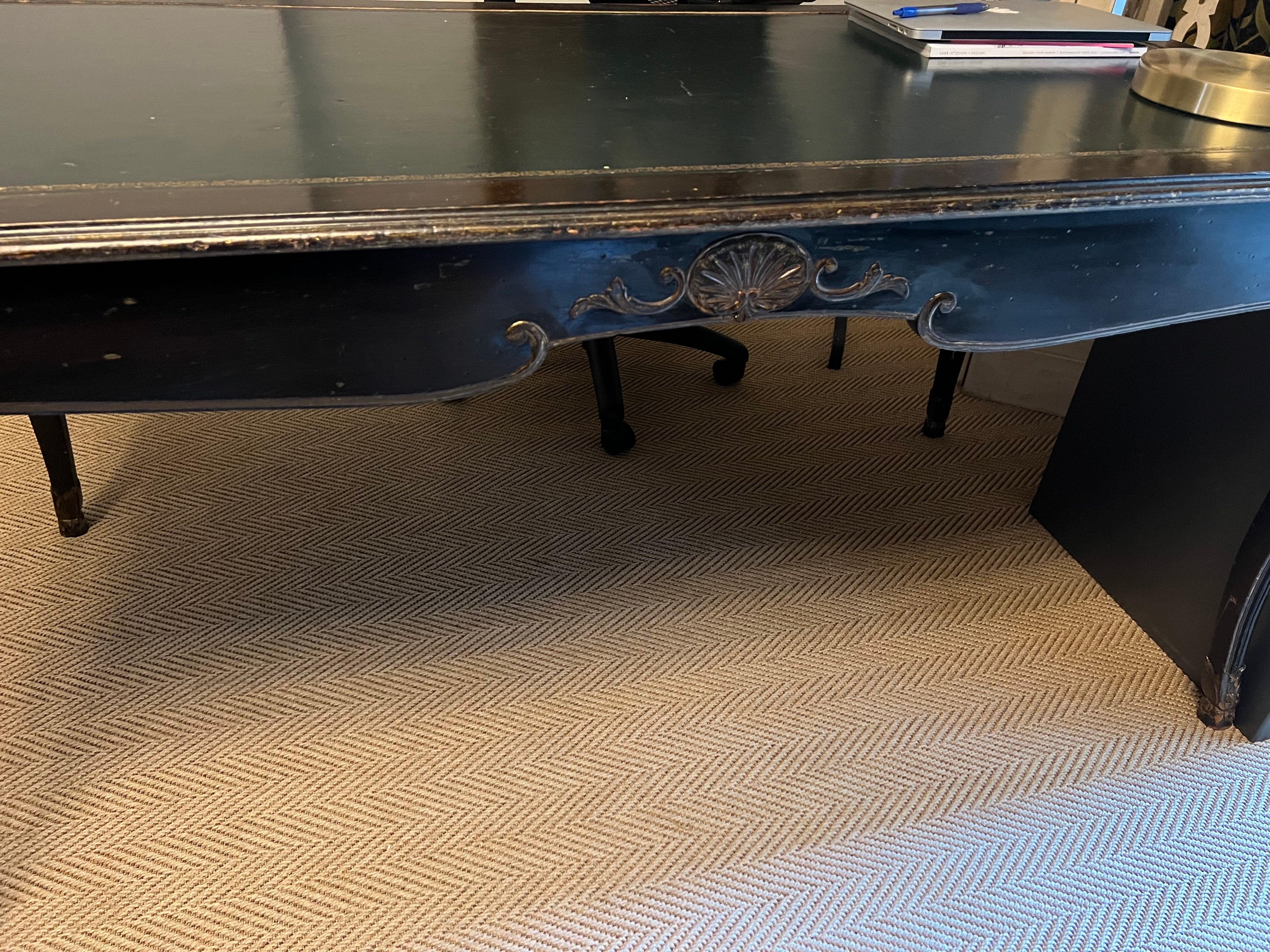 20th Century Yale Burge Leather Top Writing Desk 7