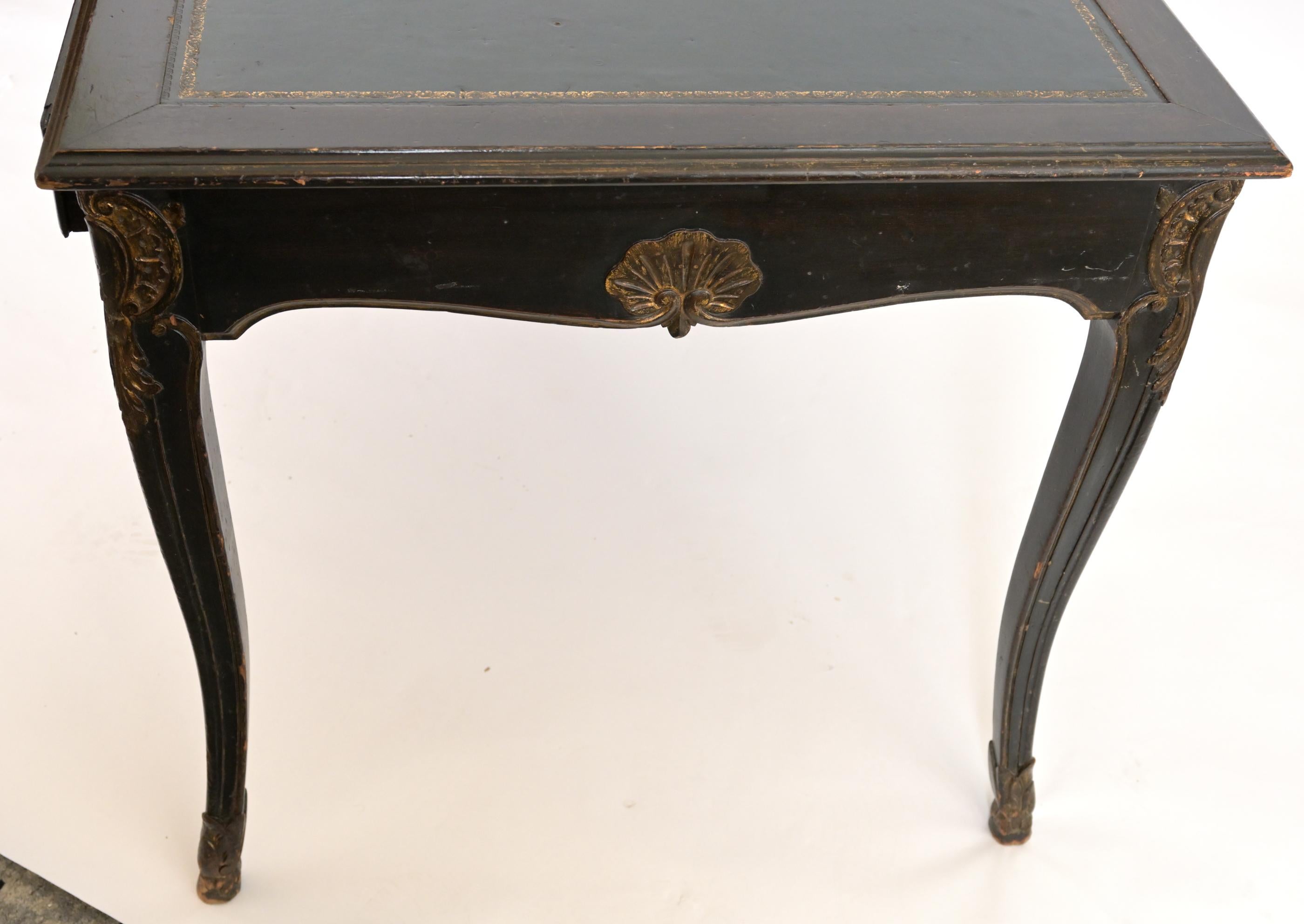 20th Century Yale Burge Leather Top Writing Desk 1